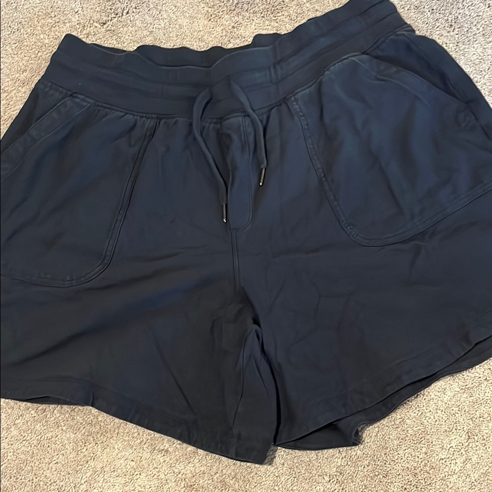 Athleta Black Drawstring Shorts 1X